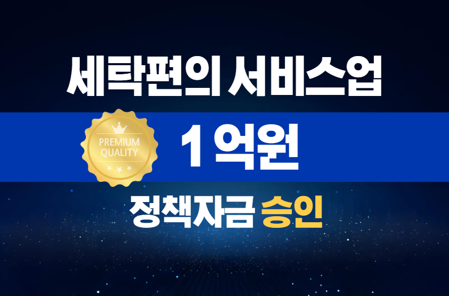 세탁편의 서비스업 / 정책자금 1억 승인