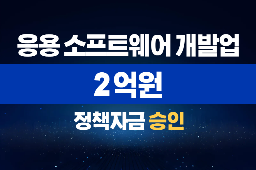 응용 소프트웨어 개발업 / 정책자금 2억 승인