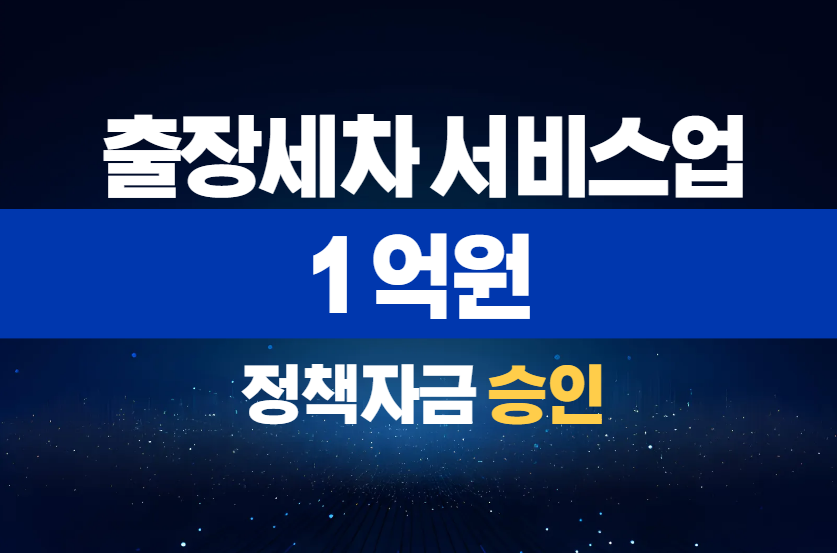 출장세차 서비스업 / 정책자금 1억 승인